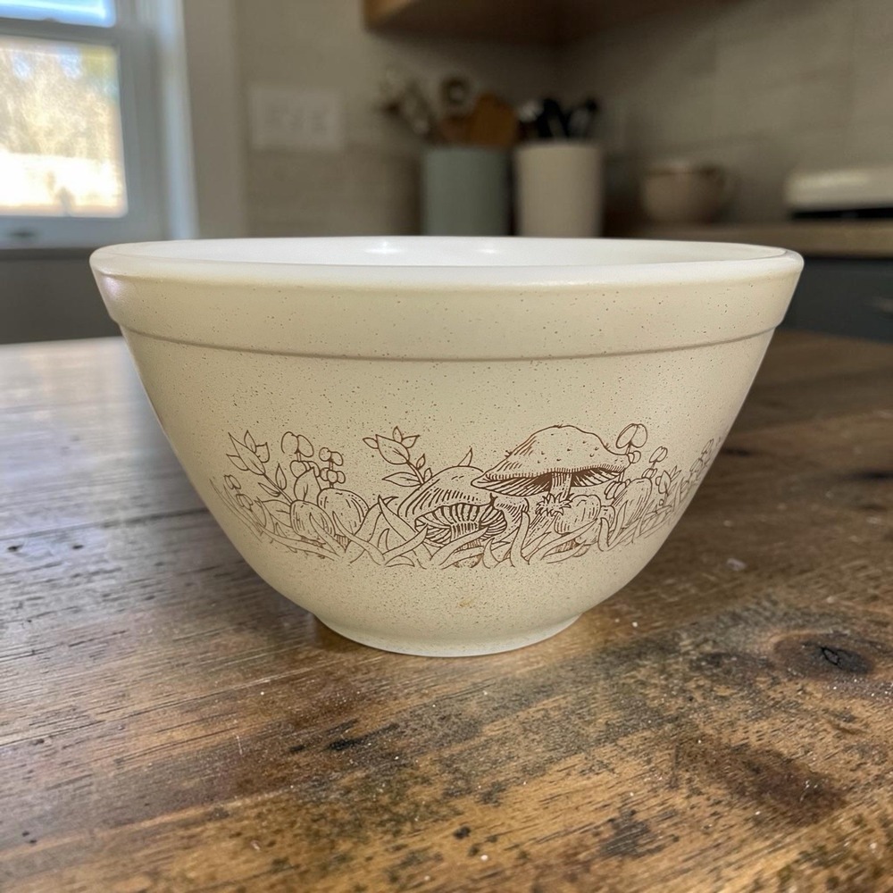 Vintage Pyrex 401 Forest Fancies Mushroom Nesting Mixing Bowl Corning 750ml
